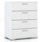 Costway 4 Drawer Storage Cabinet with Metal Legs & Handles Anti-Toppling Devices Gray/White